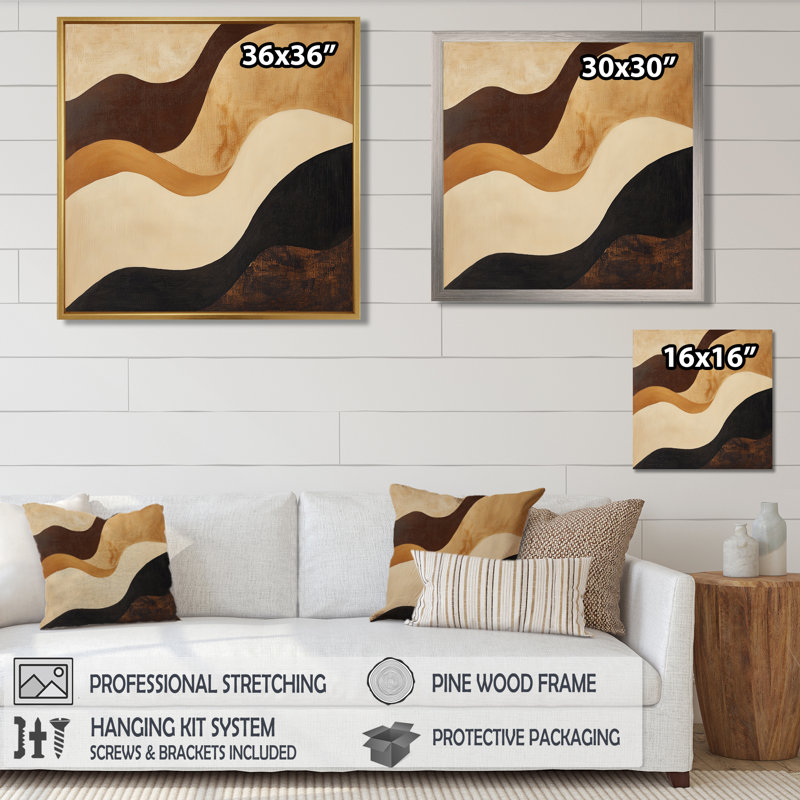 Vinka II - Tableau abstrait sur toile, H 16 po x l 16 po, Toile tendue