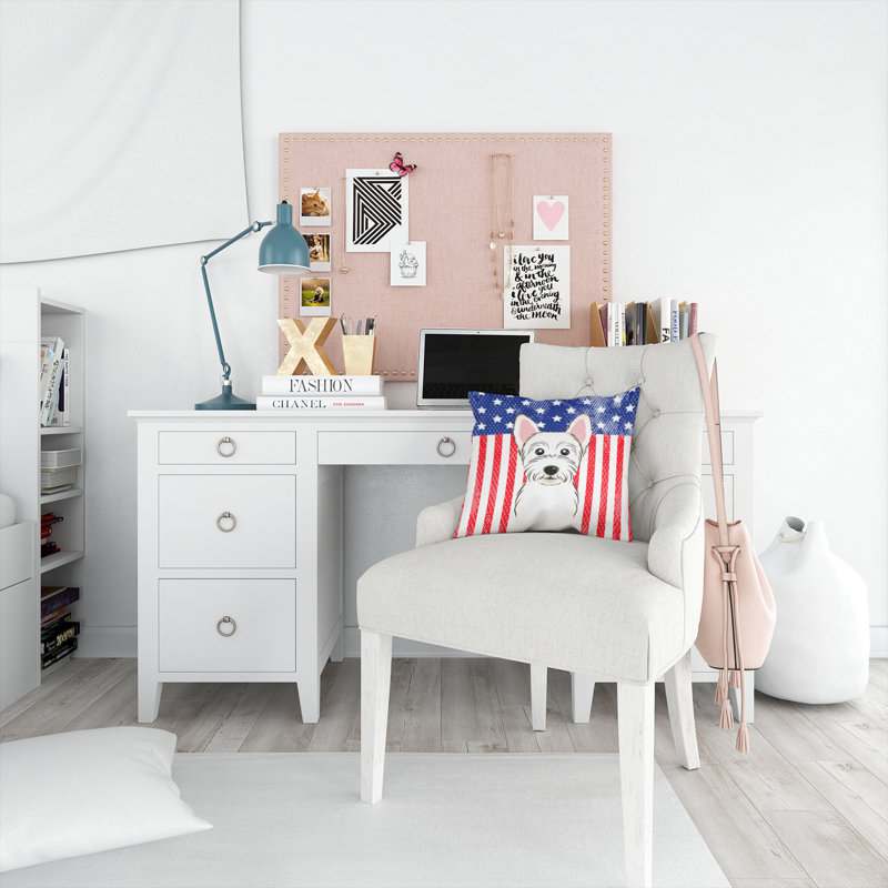  Coussin 14 "American Flag, 14 po x 14 po, Westie