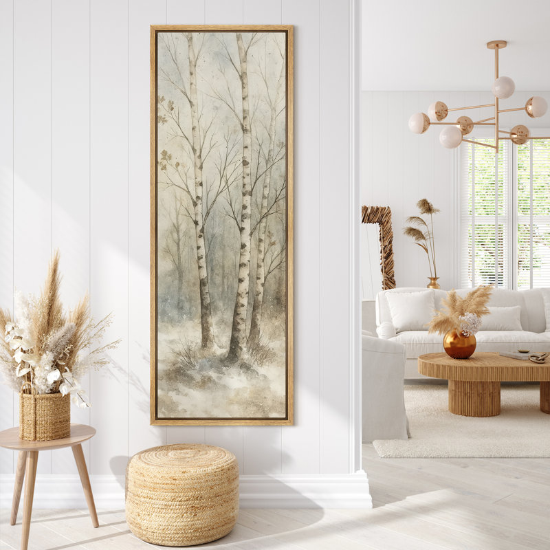 Art mural rétro sur toile, impression de paysage naturel pour décoration murale rustique, H 60 po x l 20 po, Naturel