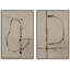Grunge - Ensemble de 2 reproductions encadrées sur toile-98109061-98109059