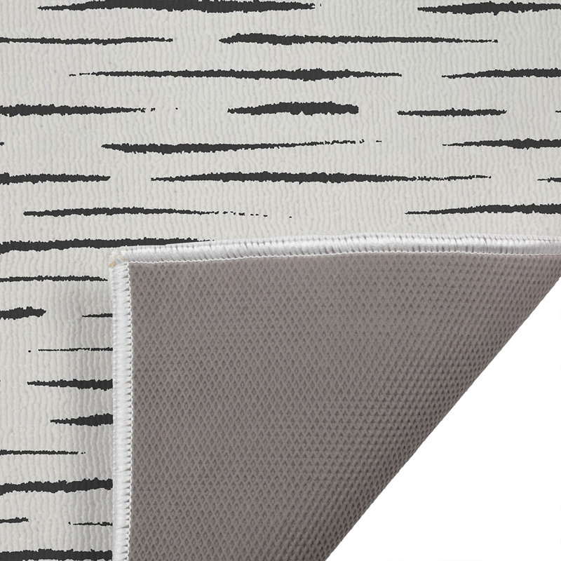Paillasson d'extérieur Lak, L 17 po x L 24 po, Ivoire/gris anthracite