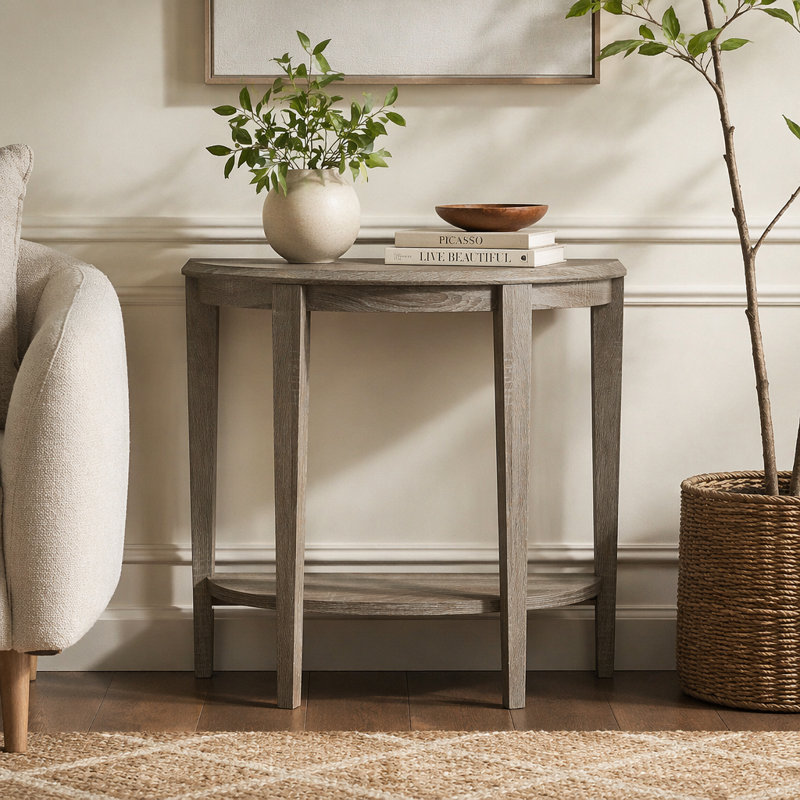 Table d'appoint, console, vestibule, étroit, canapé, salon, chambre à coucher, stratifié brun, contemporain, moderne