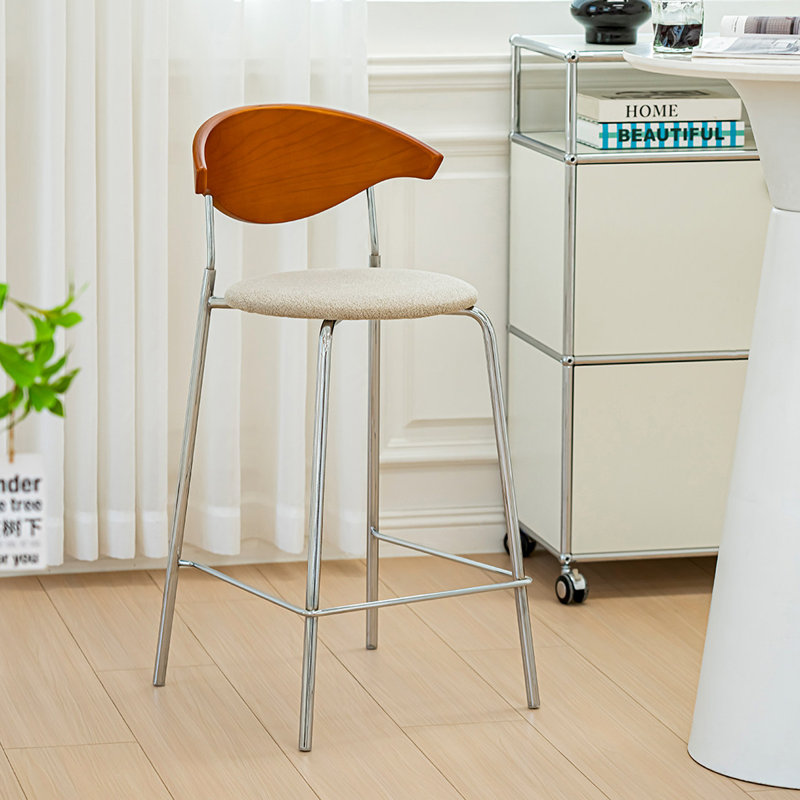 Chaise d'appoint à dossier bas beige (ensemble de 2), Beige, 35.63"
