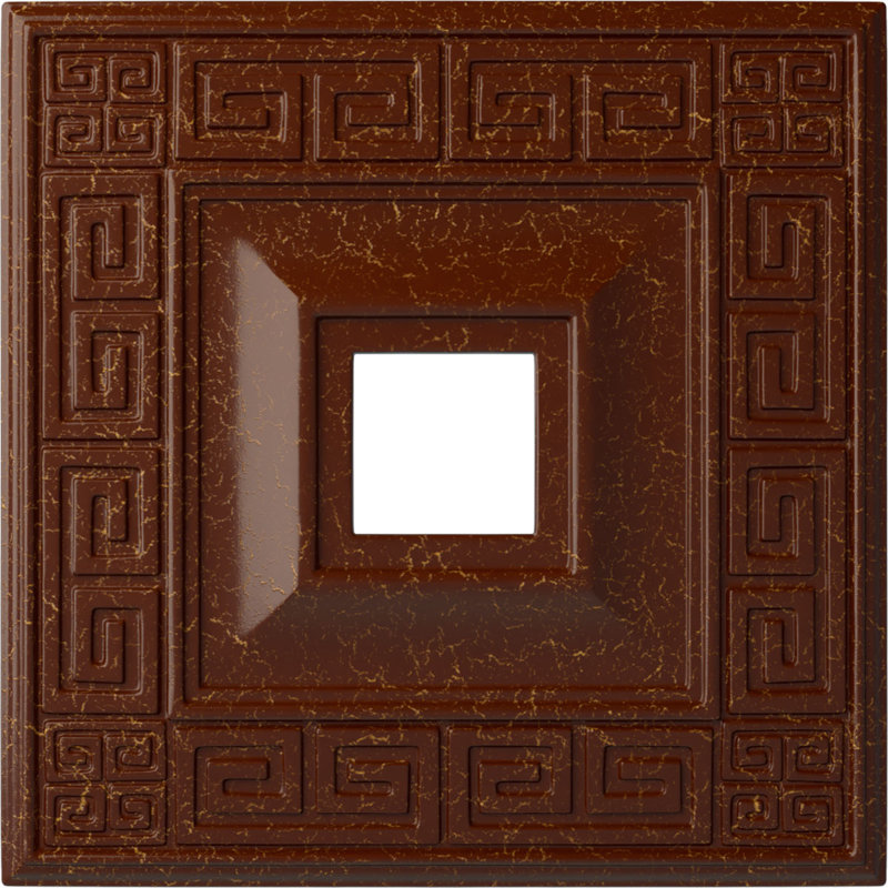 Médaillon de plafond Endurathane Oldham, Diam., Acajou poli craquelé