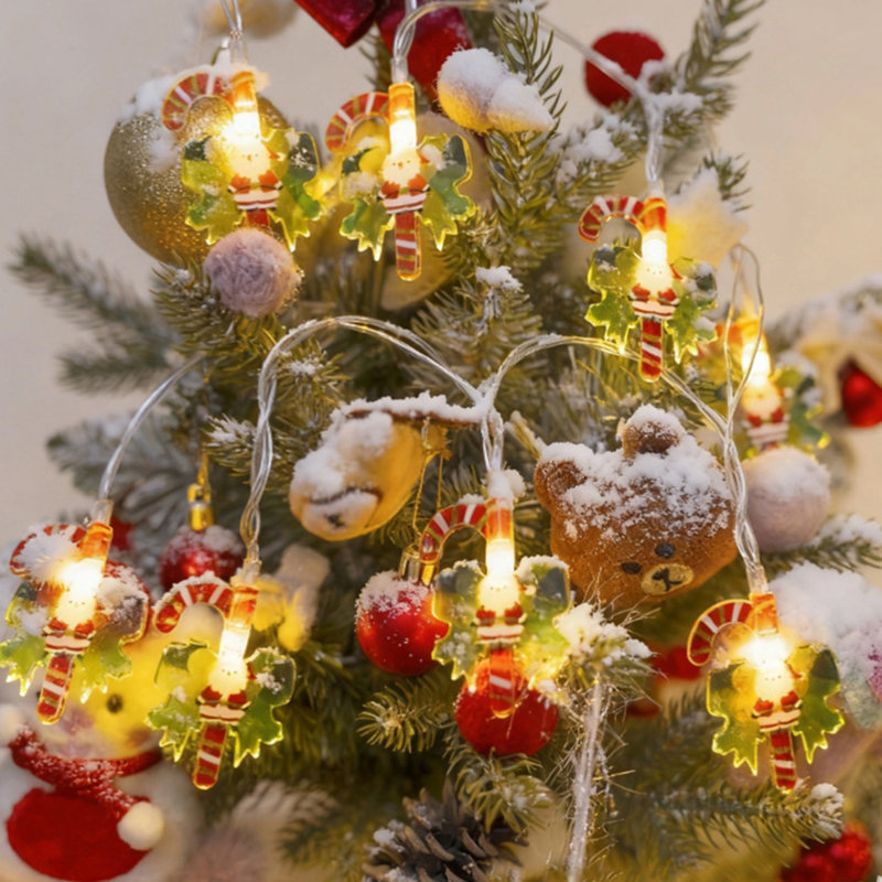 Christmas Lights Decorations, 9.8ft 20 LED Battery(Not Include) Operated Christmas Cane Light String, Waterproof Xmas Fairy Lights for Holiday Party Indoor Outdoor Home Decor