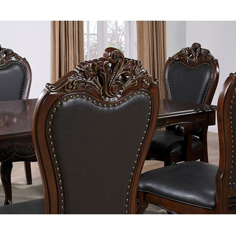 Chaise avec accoudoirs Lohey (ensemble de 2), Noir, Cerise foncée