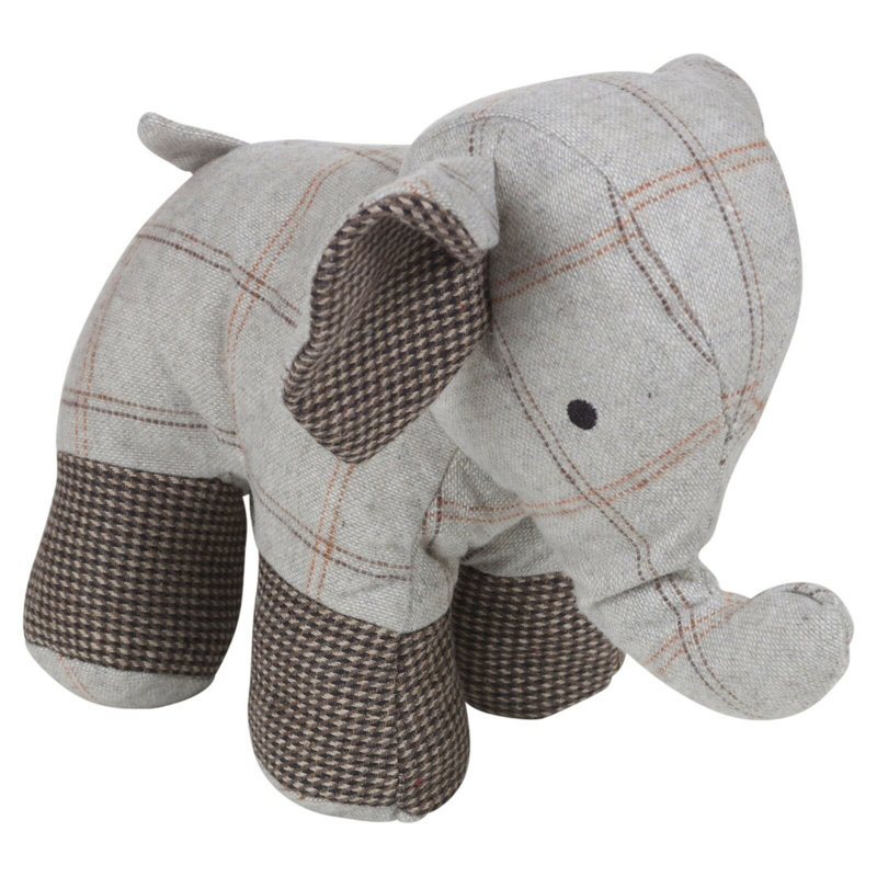 Hartlepool Elephant Plastic Draught Excluder, White/Brown
