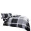 Check Pattern Polycotton Duvet Cover Set with Matching Pillowcases - Machine Washable Bedding Set-28304786-121081147