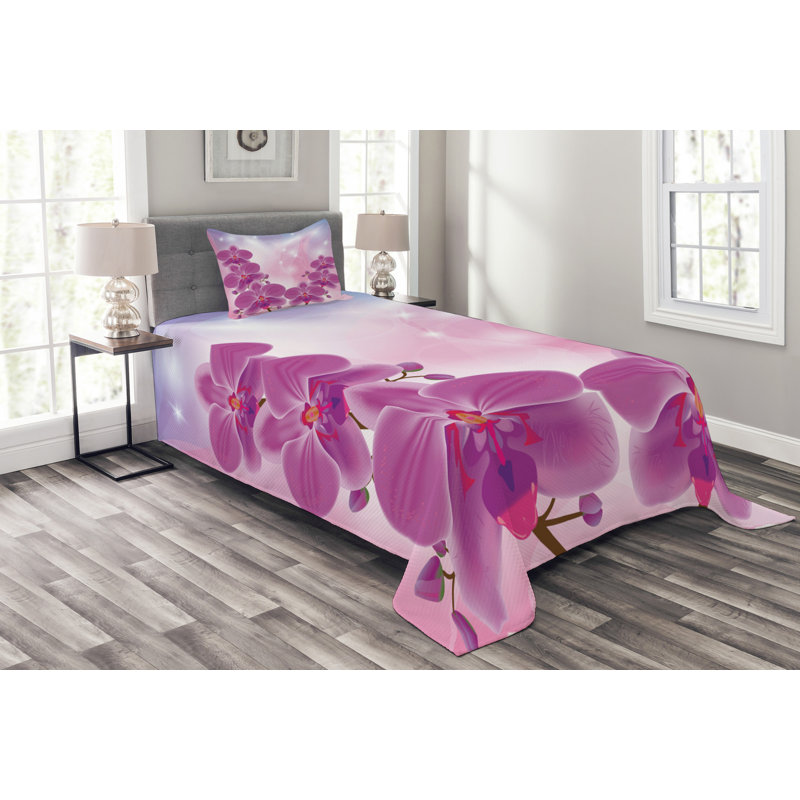Adhan Bedspread Set with Pillow Sham, 170 x 220 cm Bedspread - 1 Sham
