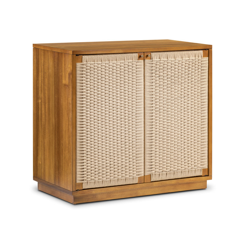 Ella 35" Handwoven Danish Cord Sideboard In Light Brown
