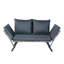 1 banc de conversation pliable en osier pour patio