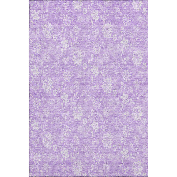 Premium Machine Washable Prisco Lilac Rug