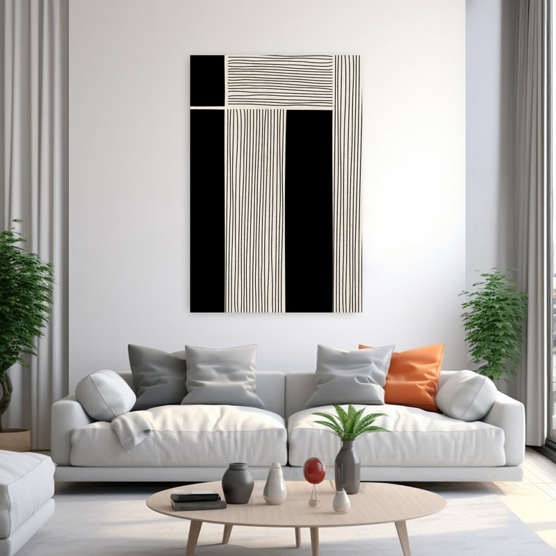 Ribbing 2 Abstract Contemporary Art, 60" H x 40" W