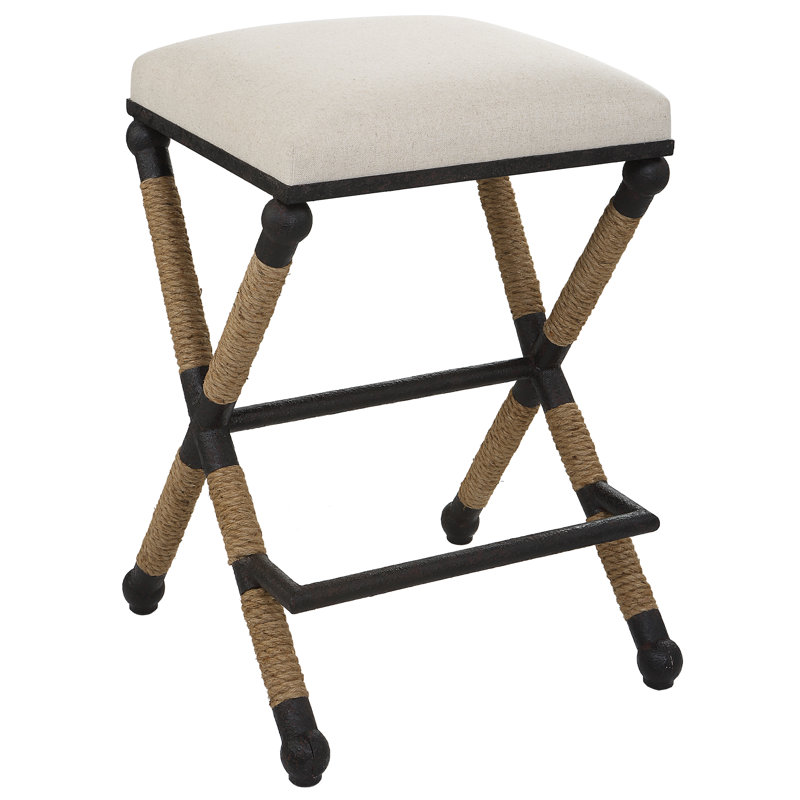Uttermost Firth Rustic Oatmeal Counter Stool, Oatmeal