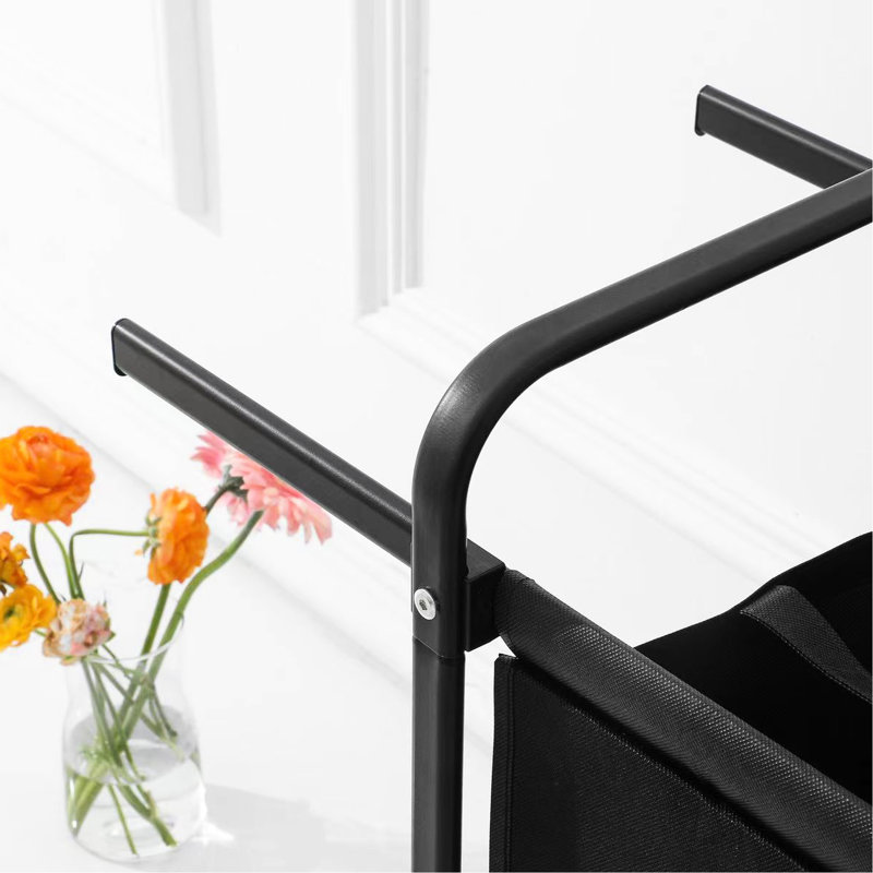 Large Capacity 110L 2 Laundry Hamper With Lid, Black For Clothing, Clothes