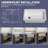 32"Lx19"W Fireclay Undermount Kitchen Sink Offset Drain, Drop In Kitchen Sink White Single Bowl, Dual Mount, Included 2 Custom Accessories