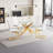 Lyne 6 - Person Glass Top Pedestal Dining Set-985355883