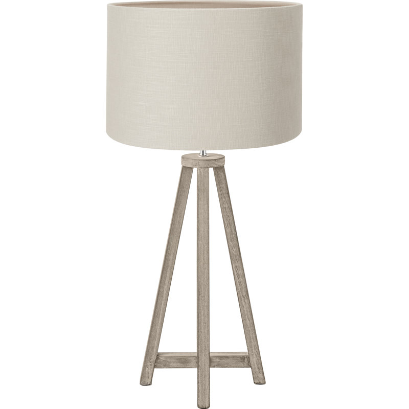 Table Lamp, Grey, Grey, Linen