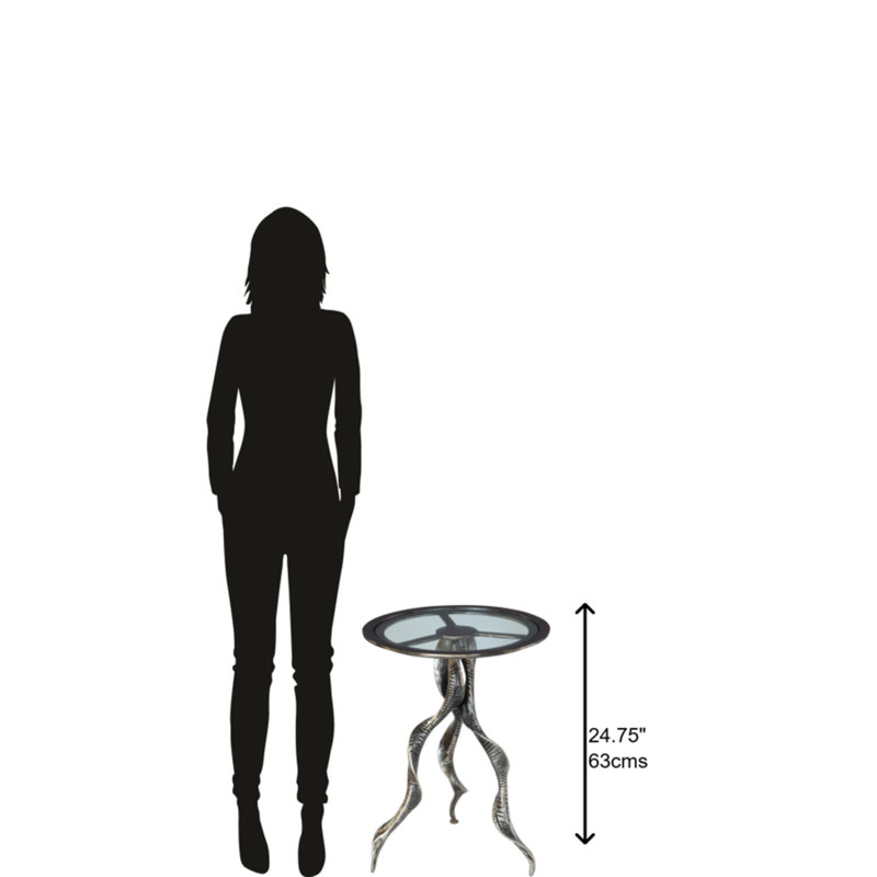 Glass Top End Table