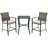 2 - Person Wicker Patio Dining Set with Square Table , Cushions Included-2029173413