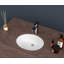 Lavabo de salle de bain ovale encastré en céramique blanc 19 "x 16" avec trop-plein