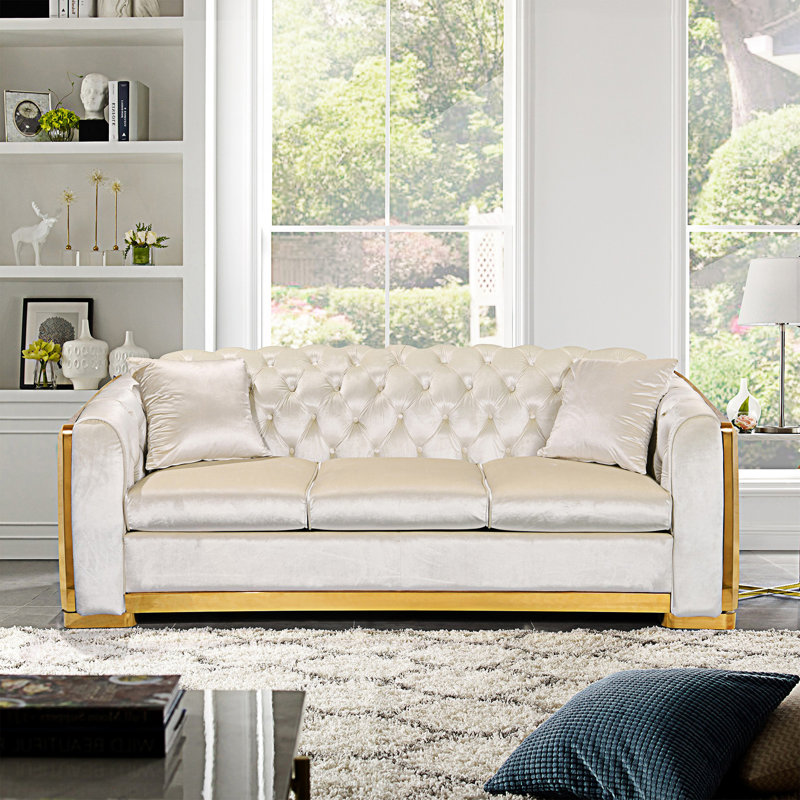 Canapé Chesterfield de luxe, canapé 3 places