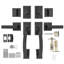 Double Door Handle Set Double Door Lock Set Matte Black Arched Door Lever