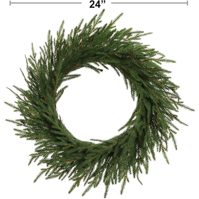 Ensemble de 4 murs de Noël réalistes pour portes et décorations des Fêtes 24 "Real Touch Frasier