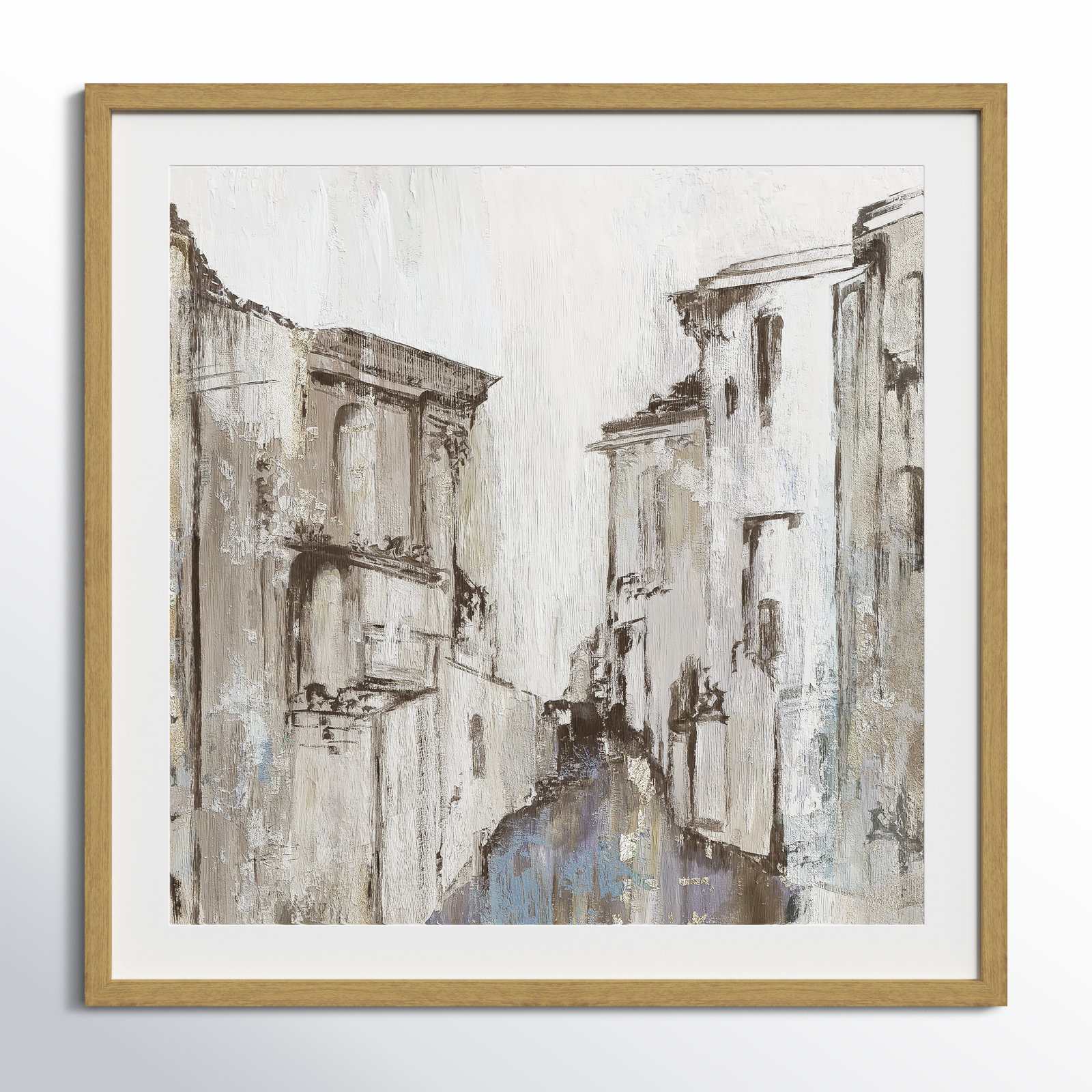 Daniella "Gothika" Painting by Allison Pearce, 28.75" H x 28.75" W, Natural Wood Grain