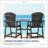 HDPE Tall Adirondack Chair Set with Removable Double Trays (Set of 2)-565456639