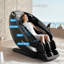 Fauteuil de massage 2024 corps entier, fauteuil de massage Shiatsu inclinable avec massage gonflable, écran tactile LCD, chauffage du bas du dos et du mollet, caractéristiques personnalisables et modes zéro gravité (noir)