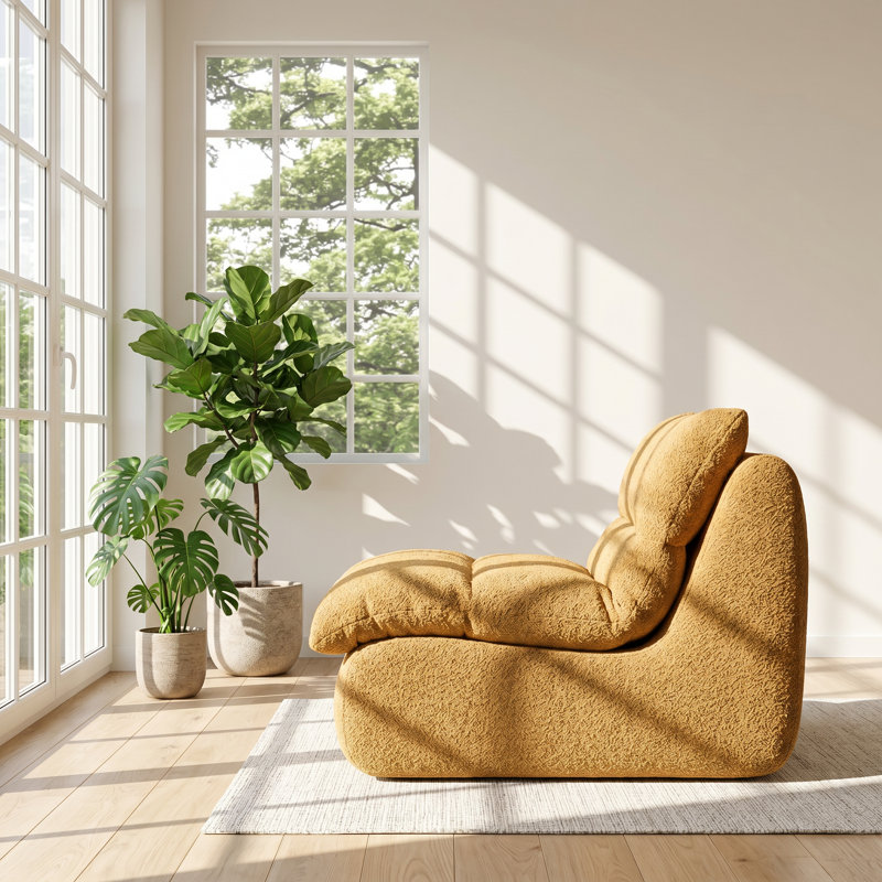 Canapé d'appoint ergonomique à siège 1 place Ginger Chenille l 31,1 po x P 41,3 po x H 28,3 po Farini