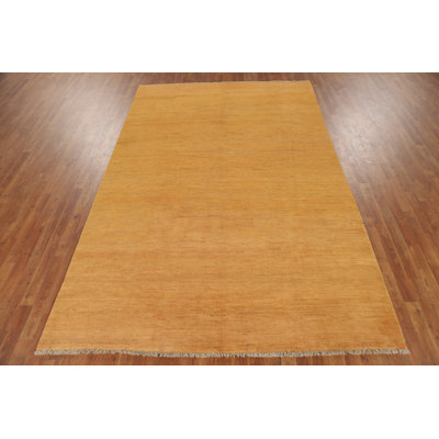 Tapis jaune moderne Gabbeh 7 x 10