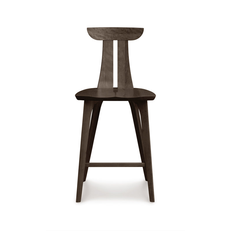 Estelle Solid Wood Stool, Smoke Cherry, Counter Stool (26" Seat Height)