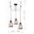 Adjustable Height 3-Lights Metal Body Cluster Pendant
