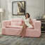 80" King Size Convertible Sleeper Sofa Bed With Chaise Lounge And Blanket