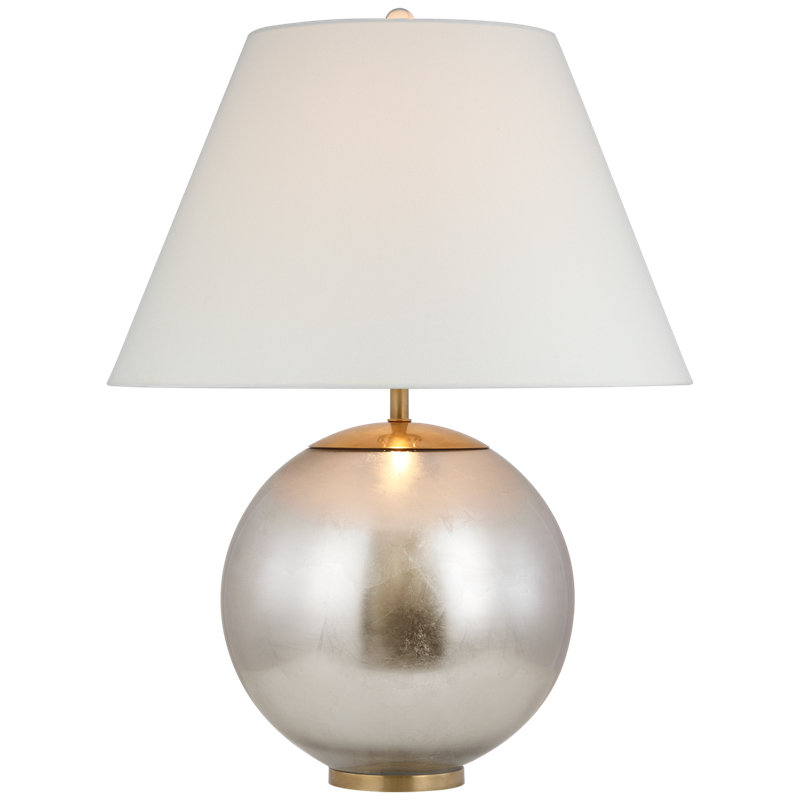 Morton Table Lamp, Burnished Silver Leaf