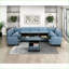 Repose-pieds avec rangement, bois massif capitonné bleu marine moderne, pour le salon, la chambre à coucher | Noir | Bois