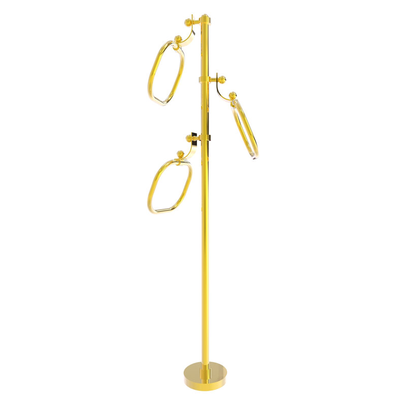 Porte-serviettes sur pied Gober, Laiton poli