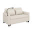 Canapé-lit escamotable avec dossier réversible et deux coussins décoratifs, canapé-lit avec ports USB et support pour téléphone, poches latérales-997774469
