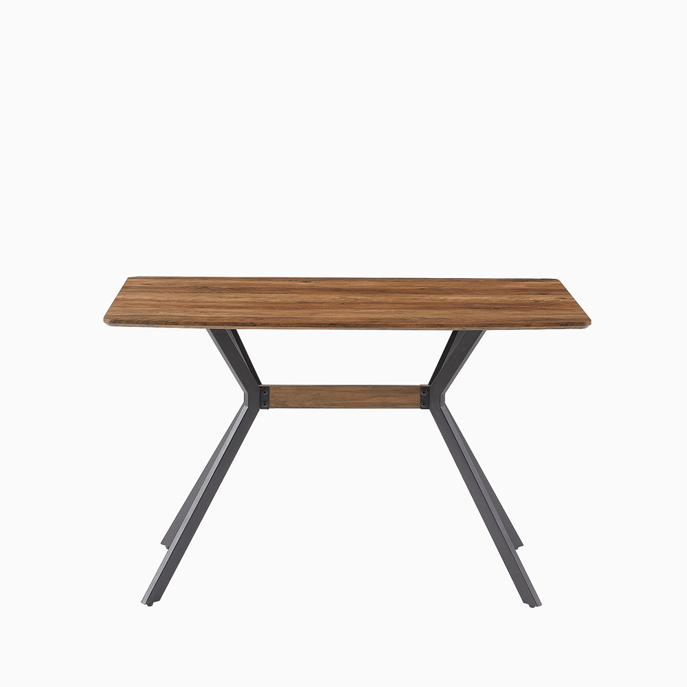 Picture of 17 Stories Modern Minimalist Style Dining Table MDF Wooden Top Metal ...