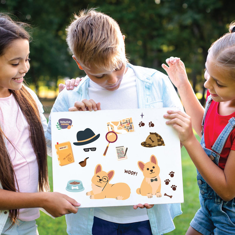 Dressed up Occupational Animals Face Design Kids Stickers 