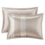 Lit King Taupe - Linge de lit de luxe 7 pièces en chenille