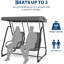 2 Person Porch Swing with Canopy