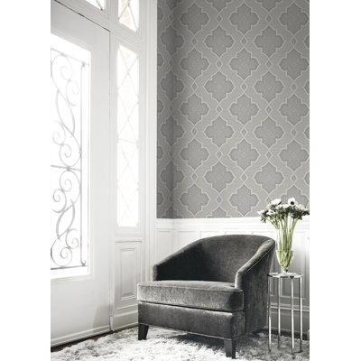 Kirkman 10m x 52.07cm Textured Metallic Finish Paste the Wall Wallpaper Roll