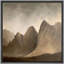 «Dramatic Rocky Mountain Peaks Landscape Wall Decor for Living Room encadrée, reproduction d'art sur toile encadrée dans la chambre principale-128138403-128138405