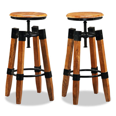 VidaXL Bar Stools Solid Mango Wood