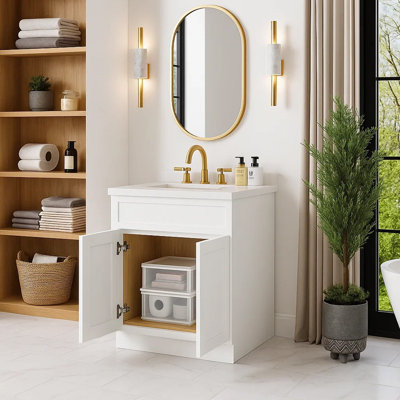 24'' Single Bathroom Vanity Base Only