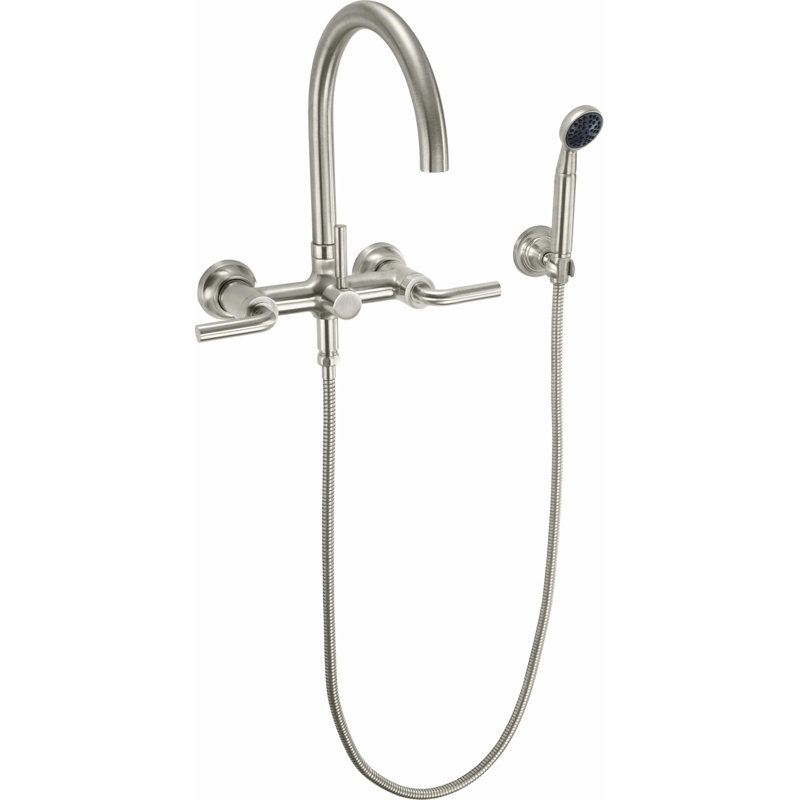 Descanso Tub Filler with Diverter, Lever Handle, Satin Nickel/Silver