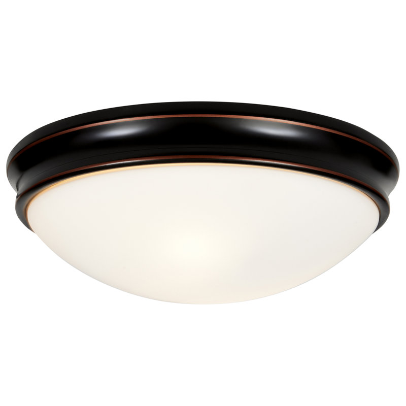 Anastajia - Plafonnier encastré, Bronze frotté à l'huile, DEL, H 3,5 po x l 10,5 po x P 10,5 po